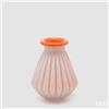 EDG Enzo De Gasperi Vaso Righe con Bordo H 20 Cm D 16 Cm Waterproof Vetro Coral