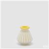 EDG Enzo De Gasperi Vaso Righe con Bordo H 13 Cm D 12 Cm Waterproof Vetro Giallo