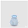 EDG Enzo De Gasperi Vaso Righe con Bordo H 13 Cm D 12 Cm Waterproof Vetro Celeste