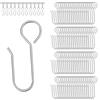 Qzakce Ganci per Tende 100 Pezzi Ganci Tenda Doccia Piccola Ganci in Metallo per Finestre,Tende per Porte e Tende da Doccia, Lunghezza 35mm Argento