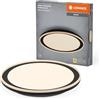 LEDVANCE Plafoniera LED ORBIS Pederson con anello in plastica, nero, 36W, 2500lm, 3000K, 830 bianco caldo amichevole, diametro 550mm, protezione IP20, viti di montaggio e tasselli inclusi