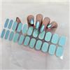 Ceboic 22PCS Strisce per Smalto Gel per Unghie, Francese Adesivi per Unghie in Gel Nail Art Strisce, Pellicola per Unghie Autoadesiva, Gel Nail Stickers per Donna Ragazze DIY Manicure (Camaleonte Blu)