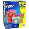 Ziploc - Sacchetti per congelatore, varie misure, confezione da 347 pezzi, 1 g