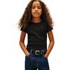 Tommy Hilfiger Essential Rib Top SS KG0KG08590 Altre Maglie, Nero (Nero), 18 Mesi, Nero (Nero), 18 Mesi