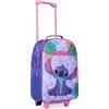 Disney Trolley Bambina Valigia Trolley Minnie Stitch Frozen Valigia per Bambini da Viaggio Bagaglio a Mano Cabin Bag 2 Ruote Accessori Minnie Elsa Stitch Gadget (Blu Stitch)