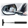 CGEAMDY Tergicristallo Retrattile per Specchietto Retrovisore Auto, Lunghezza Fino a 98 cm, Pulitore di Estensibile per Specchietti Auto, Strumento per la Pulizia della Pioggia di Vetro (Nero)