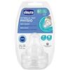 Chicco Tettarella Teat Physio Perfect 5 6m+ In Silicone Anti-colica 2 Pezzi