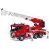 Bruder - Scania Super 560R vigili del fuoco con scala girevole pompa dell'acqua