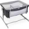 Chicco Next2Me Twins, Culla Neonato Fianco Letto per Gemelli, 2 Materassi, Spondina Apribile con una Mano, 11 Livelli di Altezza, Barrierina Divisoria con Inserti in Rete, Culla Gemellare, 0-6 Mesi