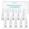 QUELLE 10 Pezzi Aghi Dermapen Rund Nano Pin,Micro aghi di ricambio per Derma Pen Elettrico,Cartucce Aghi Microneedling Universali con Porta Filettata per Penna Microneedling