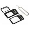 PARENCE. Set di adattatori per SIM - 4 pezzi - Nano SIM, Micro SIM e adattatore estrattore - Compatibile con tutti i telefoni