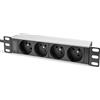 Digitus 10 Steckdosenleiste Mit Aluminiumprofil, 4-Fach Cee 7/5 Steckdosen