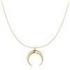 MARLION JEWELS Collana Lunga da Donna con Design a Luna Rovesciata in Argento 925, Gioielli Particolari Ideale come Regalo