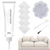 Cutiolly Kit Riparazione Pelle,Crema Riparazione Pelle,Crema Riparazione Nera, Rinnovo Manutenzione Auto per Sedili, Bianco