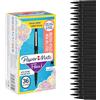 Paper Mate Flair Nylon Penna con Punta Sintetica, Punta Media da 0.7 mm, Scatola da 36, Nero