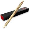 rOtring 600 portamine | mina HB 0,5 mm | corpo interamente in metallo | oro | impugnatura zigrinata antiscivolo e corpo esagonale