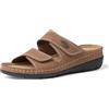Tamaris pantofola da donna con zeppa pelle beige 42 EU