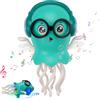 uksunvi Danza meduse giocattolo elettrico per bambini, giocattolo per gattonare, giocattolo musicale con luci a LED (verde)