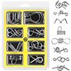 Holzsammlung Set da 8 Rompicapo Metallo, Giochi Rompicapo Gioco Intelligenza, Classico Rompicapi Giocattoli, Giocattolo Educativo Metal IQ Puzzle Rompicapo Regalo per Adulti Bambini Adolescenti