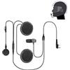 BAOFENG Casco Kit 2 PIN Full Face Moto Auricolare Auricolare Microfono Ken Wood/WOU Xun/Pu Xing/Lin ton Radio bidirezionale Walkie Talkie, Nero