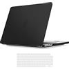 TECOOL Cover compatibile con MacBook Air M5 M4 M3 M2 13,6 Pollici 2022-2026 A3449 A3240 A3113 A2681, Custodia Rigida Protettiva Sottile in Plastica e Copritastiera UE, Nero