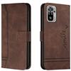 Bravoday Cover per Xiaomi Redmi Note 10 4G / Xiaomi Redmi Note 10S, Flip Custodia in Pelle PU Portafoglio Custodia per Xiaomi Redmi Note 10 4G / Xiaomi Redmi Note 10S, con Slot per Schede, Marrone