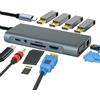 HNCY Hub USB per Macbook Air M4, 11 in1 PD100W Adattatore USB C HDMI per Macbook Pro M4, TF/SD,VGA, Sdoppiatore USB con Ethernet RJ45 per Surface Pro/iPad/Steam Deck/Dell/Samsung