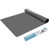 KitchenRaku Tappetino in silicone extra grande, antiscivolo, antiaderente, resistente al calore, riutilizzabile, per alimenti, lavabile in lavastoviglie (Grigio, 70x50cm)