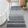 SHACOS Tappetino per Bagno Antiscivolo 60 x 120 cm, Tappeto Morbido e Lavabile, Tappeti Microfibra Assorbente, Grigio