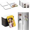 WOFEU 12 Pezzi Magneti da Frigorifero, Sublimazione in Bianco, 7.5x5cm Magneti Decorativi per Frigorifero, Lavagna, Cucina Casa, Decorazione da Parete fai-da-te
