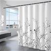 KAIMEIYU Tenda da Doccia in Poliestere Tenda da Bagno in Tessuto Lavabile in Lavatrice con 12 Anelli Impermeabile 240X200CM Bianco