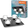 LEDVANCE ORBIS Flame lampada da parete e soffitto con LED, nero, 22W, 1400lm, 3000/4000K,(bianco freddo/bianco caldo), protezione IP44 contro corpi estranei e spruzzi d'acqua