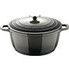 BERGNER Excalibur grigio - Cancerol con coperchio a 28 cm - alluminio fuso - catss di crema interno - colore grigio - punto di induzione - induzione a punto - acciaio inossidabile