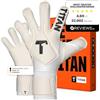 T1TAN Legend Black-Out Guanti da portiere per allenamenti e partite, bambini e adulti, guanti professionali, schiuma adesiva Gecko Grip da 4 mm, taglia 6