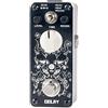 Sondery digitale Delay effetto pedale, True Bypass, 3 modalità di modulazione eco e normale, formato mini con design artistico su custodia rigida in alluminio e taglio a diamante lungo il bordo