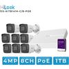 Hilook KITB141H-C/8-POE. Kit IP Nvr 8 canali POE,8 bullet da 4mpx, HD1TB