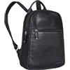 ROYALZ 'Pennsylvania' Piccolo Zaino Donna in Pelle Vera - Zainetti da Giorno Casual Pratico Elegante Zaini da Viaggio in Cuoio Autentico Zainetto Vintage da Città, Colore:Nero
