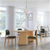 DEGHI Tavolo 180x90 cm effetto rovere chiaro con struttura ad onda - Convivio