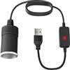 Zorblix Convertitore presa accendisigari da 5 V USB a 12 V, cavo da 120 cm, presa USB a presa accendisigari per dashcam DVR, GPS, auto LED, purificatore d'aria (inferiore a 12 W) (USB standard)