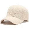 Avilego Berretto da Baseball Invernale da Donna in Lana di Agnello Tinta Unita Caldo Berretto da Baseball per Viaggi all'aperto, A Beige, Taglia Unica