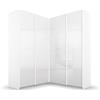 Rauch Möbel Quadra - Armadio angolare con ante sospese, 4 TRG, con 2 aste appendiabiti, 12 ripiani, 181 x 229 x 187 cm (L x A x P)
