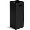 Versa Basic - Portaombrelli in legno MDF nero, 53 x 21 x 21 cm, colore: Nero