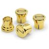 Dynavox Set di 4 tappi di protezione RCA per connettori RCA, placcati in oro 24 K, 4 pezzi