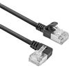 ACT Cavo di rete CAT6A ad angolo di 90°, U/FTP LSZH LAN, sottile 3,6 mm, cavo Ethernet flessibile con connettore RJ45, per uso in data center, 0,15 m, a sinistra DA1930