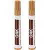 QUARKZMAN Pennarelli per Riparazione Mobili in Legno, 2 Pz Rovere Sticks Ritocco Riparazione Graffi, Pennarelli a Base Oleosa per Graffi, Pavimenti in Legno, Tavoli, Armadi, Falegnami