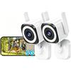 GUOANVISION 2K 5G Telecamera di Sorveglianza Esterna/Interna, Telecamera di Sorveglianza Esterna, Telecamera WLAN per Interni/Esterni, Babyphone con App, Telecamera per Cani, IP66 Impermeabile, Audio
