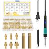 Anesty Set di inserti filettati per saldatura da 310 pezzi, saldatore da 100W LCD a temperatura regolabile con 6 punte per saldatura, 300 inserti filettati M2 M2.5 M3 M4 M5 M6 M8 stampa 3D dadi