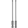 QUARKZMAN 2pz SL3 Punte Cacciavite a Taglio Magnetica 3mm Testa Piatta in Acciaio S2 1/4 Punte Trapano Cacciavite Grado Industriale Gambo Esagonale 100mm (3,9) Lunghezza per Viti