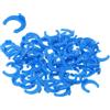 QUARKZMAN 100Pz 1/4 Pollice Clip di Bloccaggio Morsetti di Bloccaggio Blu | per Sistema di Filtrazione dell'Acqua RO, Tubo Raccordo Rapido, Ricambi