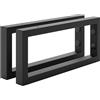 HOLZBRINK Supporti per mensole in metallo 35x15 cm HLA-A (2 pz) | Reggimensole da muro, staffe per mensole lavabo da appoggio, o soggiorno | Colore: Nero